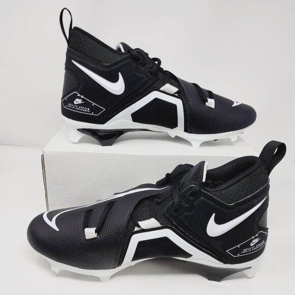 Nike Alpha Menace Pro 3 Mid Men's Size 11 Black Football Cleats CT6649-001 - Picture 2 of 10